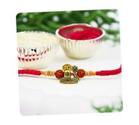 I Jewels Lord Shiva Rakhi With Roli Chawal & Rakshabandhan Card for Men/Bro/Brother (R379)