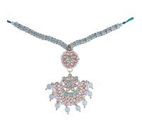 I Jewels Rakshabhandan Special Designer Pearl Hanging Floral Lumba Rakhi for Bhabhi (R068Min-L)