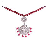 I Jewels Rakshabhandan Special Designer Pearl Hanging Floral Lumba Rakhi for Bhabhi (R068Q-L)