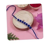 I Jewels Soft Pom Pom Kids Rakhi Rakhi With Roli Chawal & Rakshabandhan Card for New Born Baby Boys/Bro/Brother/Bhai (R210Bl), Free Size, No Gemstone
