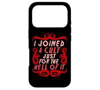 I joined a cult just for the hell Gothic 666 Satanist Satan Case for iPhone 17 Pro
