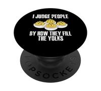 I Judge People Deviled Egg Thanksgiving PopSockets Adhesive PopGrip
