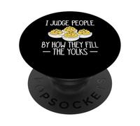 I Judge People Deviled Egg Thanksgiving PopSockets Adhesive PopGrip