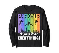 I Jump Over Everything Parkour Parcour Freerunning Backflip Long Sleeve T-Shirt