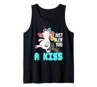 I Just Blew You A Rainbow Kiss Funny Unicorn Joke Tank Top