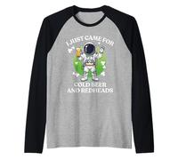 I Just Came for Cold Beer Redheads Astronaut St Patricks Day Raglan Baseball Tee