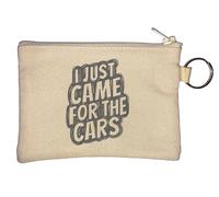 I Just Came for The Cars Sketch Key Chain Coin Purse Beige