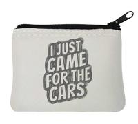 I Just Came for The Cars Sketch Neoprene Coin Purse Pouch 10x11cm White