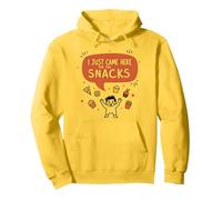 I Just Came Here for the Snacks Funny Food Lover Pullover Hoodie, Adult Unisex, Lemon, L
