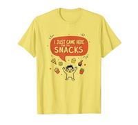 I Just Came Here for The Snacks Funny Food Lover T-Shirt, Men, Lemon, L