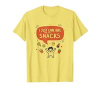 I Just Came Here for The Snacks Funny Food Lover T-Shirt, Men, Lemon, XXL