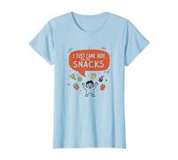 I Just Came Here for The Snacks Funny Food Lover T-Shirt, Women, Baby Blue, 3XL
