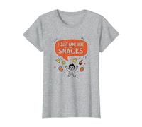 I Just Came Here for The Snacks Funny Food Lover T-Shirt, Women, Heather Grey, XL