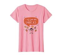 I Just Came Here for The Snacks Funny Food Lover T-Shirt, Women, Pink, S