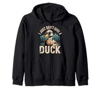 I Just Don't Give A Duck Sarcastic Animal Puns - Zip Hoodie