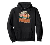I Just Felt Like Running Woman Trail Runner Mountain Sunset Pullover Hoodie