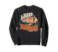 I Just Felt Like Running Woman Trail Runner Mountain Sunset Sweatshirt