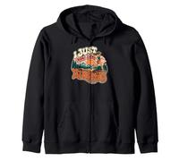 I Just Felt Like Running Woman Trail Runner Mountain Sunset Zip Hoodie