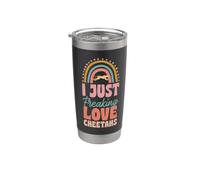I Just Freaking Love Cheetahs Bohemian Rainbow Trendy Boho Stainless Steel Insulated Tumbler