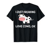I Just Freaking Love Cows - Dairy Farming Cow Lover T-Shirt
