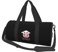 I Just Freaking Love Cows, Ok Travel Luggage Duffel Bag Sports Rolling Foldable Duffel Bag, Black