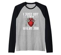 I Just Got A New Valve Job - Heart Attack Surgery Recovery Raglan Baseball Tee