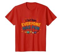 I Just Hope Everyone Has Fun - Sports Lover's Mantra T-Shirt, Kids, Red, 2 Years