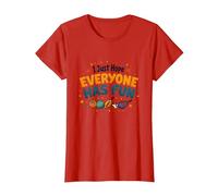 I Just Hope Everyone Has Fun - Sports Lover's Mantra T-Shirt, Women, Red, M