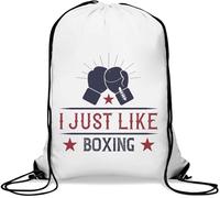 I just like boxing gloves graphic Gym Sack Casual Drawstring Bag White