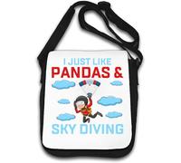 I Just Like Pandas And Sky Diving Shoulder Bag White