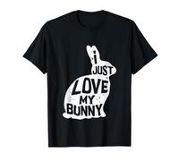 I Just Love My Bunny Cute Rabbit Silhouette Graphic Design T-Shirt