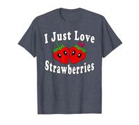 I Just Love Strawberries Funny Costume T-Shirt, Men, Heather Blue, 4X-Large