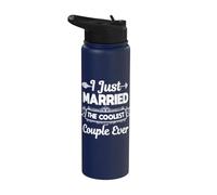 I Just Married The Coolest Couple Ever Wedding Officiant Stainless Steel Insulated Water Bottle