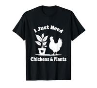 I Just Need Chickens and Plants Funny Retro Botanical T-Shir Value Graphic T-Shirt