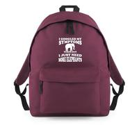 I Just Need More Elephants Backpack Rucksack 18L Bag - 42 x 31 x 21cm