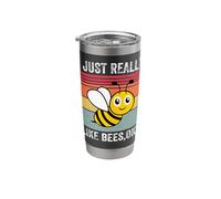 I Just Really Like Bees, Okay Funny Bee Lover Stainless Steel Insulated Tumbler