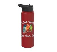 I Just Really Like Birds Ok Cockatoo Budgerigar Bird Lover Stainless Steel Insulated Water Bottle