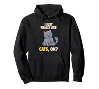 I Just Really Like Cats Ok Animal Cute British Shorthair Cat Pullover Hoodie