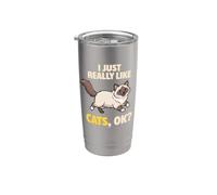 I Just Really Like Cats Ok Animal Lover Cute Birman Stainless Steel Insulated Tumbler
