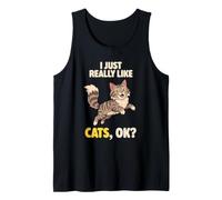 I Just Really Like Cats Ok Animal Lover Cute Maine Coon Tank Top