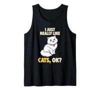 I Just Really Like Cats Ok Animal Lover Cute Persian Cat Tank Top