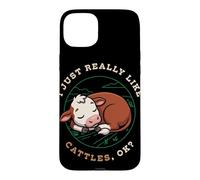 I Just Really Like Cattles Ok Farm Animal Cute Hereford Cow Case for iPhone 15 Plus
