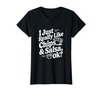 I Just Really Like Chips and Salsa OK? Value Graphic T-Shirt, Women, Black, M
