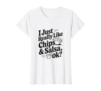 I Just Really Like Chips and Salsa OK? Value Graphic T-Shirt, Women, White, M