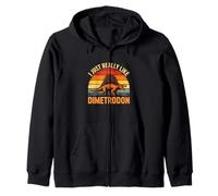 I Just Really Like Dimetrodon Prehistoric Animal Dinosaur Zip Hoodie