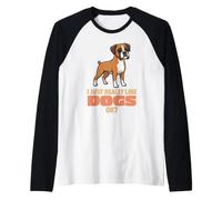 I Just Really Like Dogs Ok Animal Lover Cute Boxer Raglan Baseball Tee