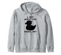 I Just Really Like Ducks Lover Gifts Duck Owner Gift Zip Hoodie