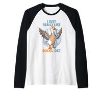 I Just Really Like Ducks Ok Animal Cute Indian Runner Duck Raglan Baseball Tee