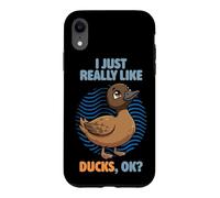I Just Really Like Ducks Ok Animal Cute Khaki Campbell Duck Case for iPhone XR