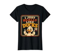 I Just Really Like Ducks Ok Value Graphic T-Shirt, Women, Black, M